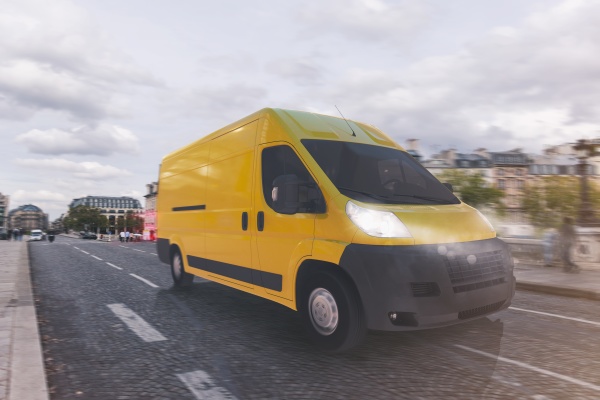 transportation service with a yellow van