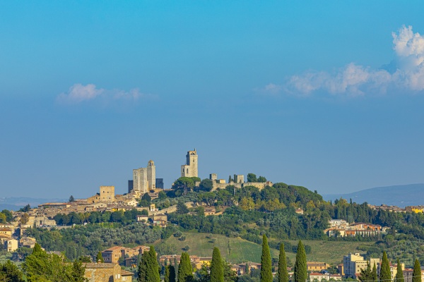 view to san gimignano old