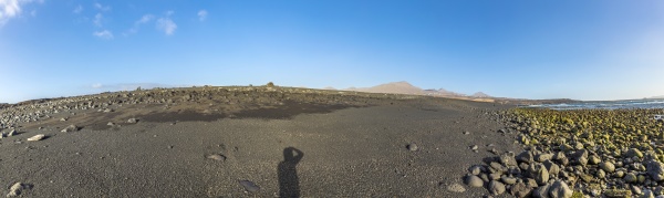 black volcanic beach