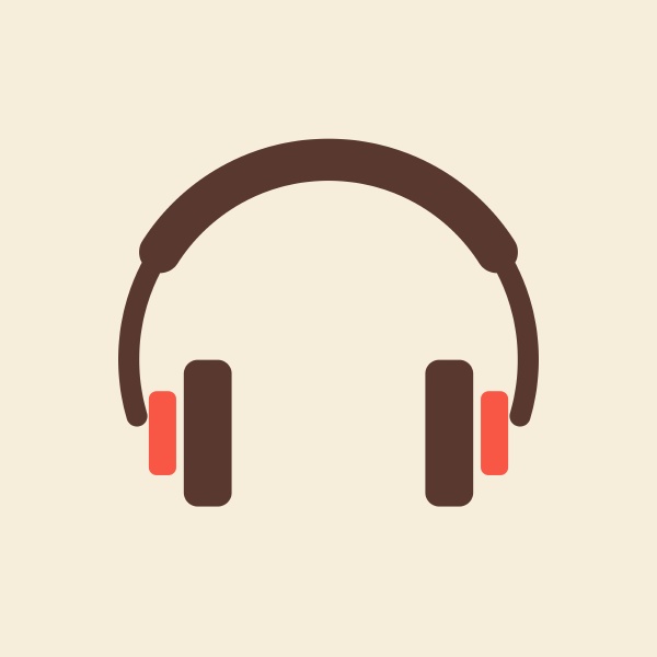 headphone icon vector musical sign
