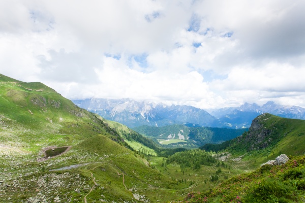 summer dolomite landscape italian alps