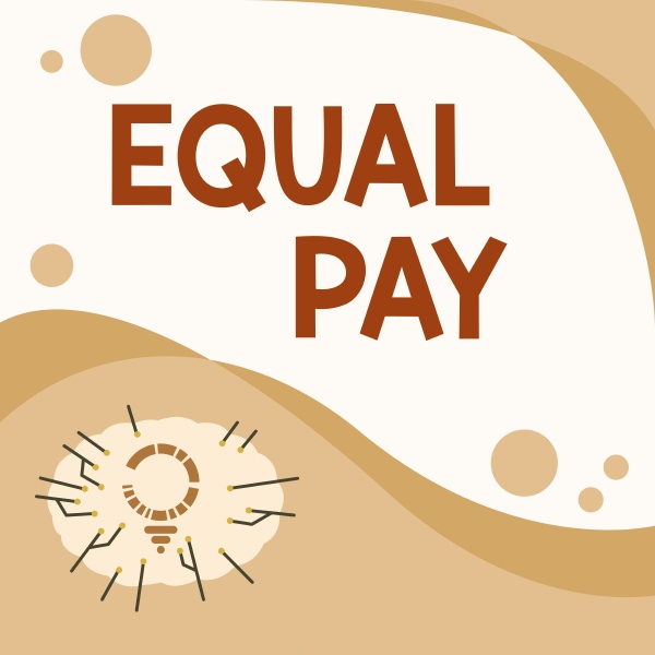 hand writing sign equal pay
