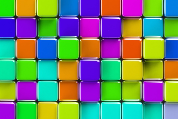 abstract geometric background with glossy cubes
