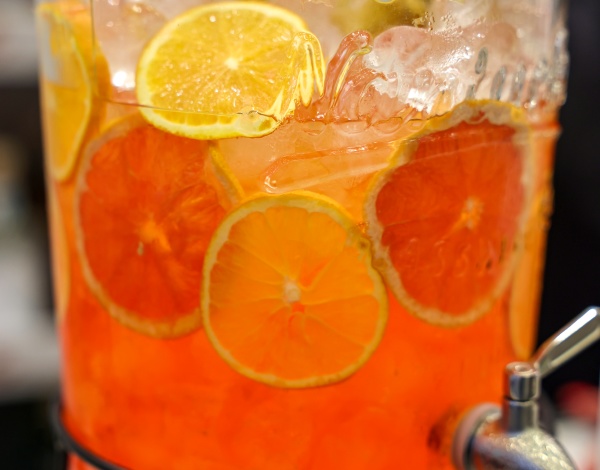 fresh juice with orange slices