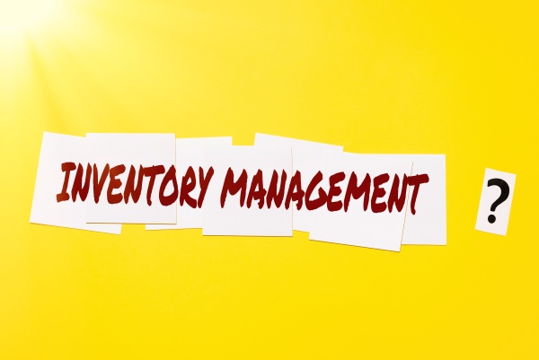 sign displaying inventory management conceptual