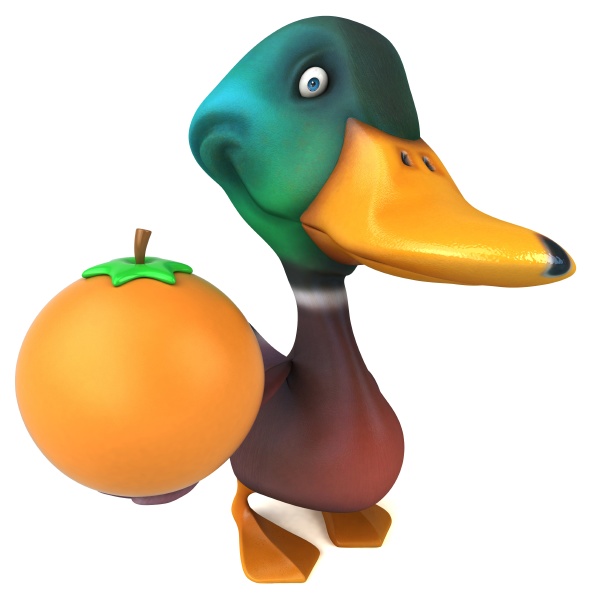 fun duck 3d illustration