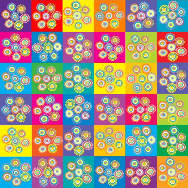 squares pattern with colored made of