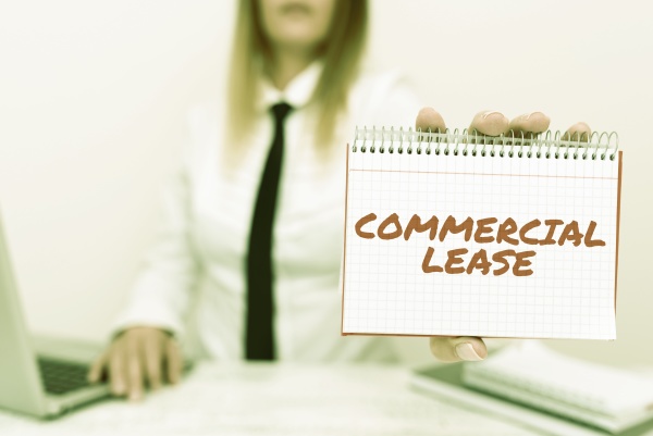 text caption presenting commercial lease