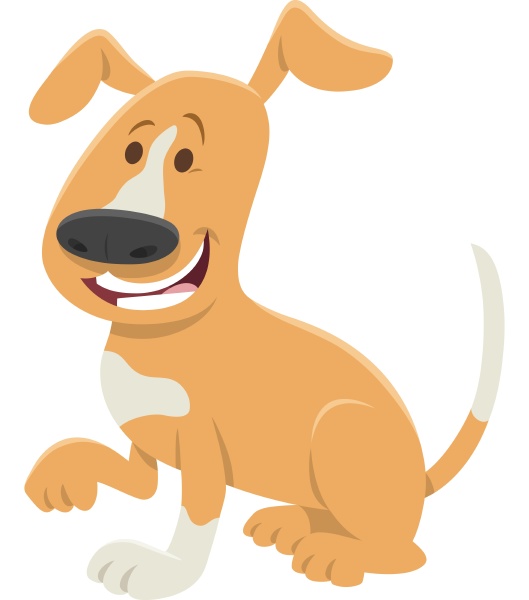 cartoon spotted dog animal character giving