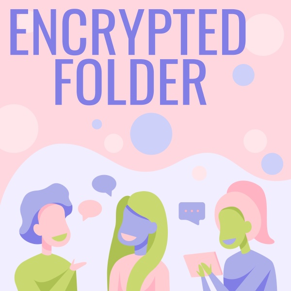 text caption presenting encrypted folder