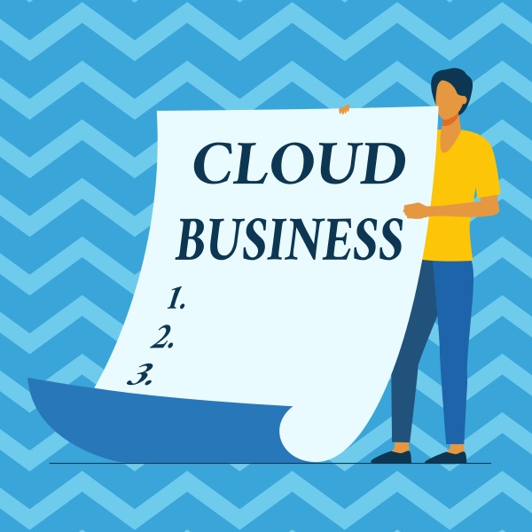 text caption presenting cloud business
