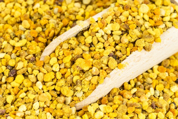portion of natural bee pollen in