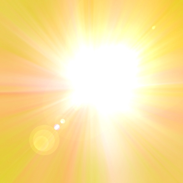 sun with lens flare