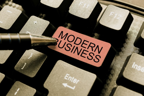 text showing inspiration modern business