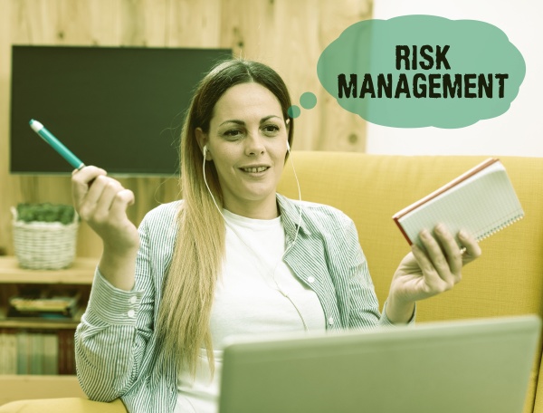 text sign showing risk management