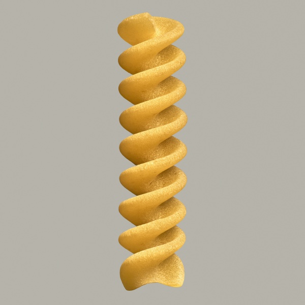 close up uncooked fusilli bucati pasta
