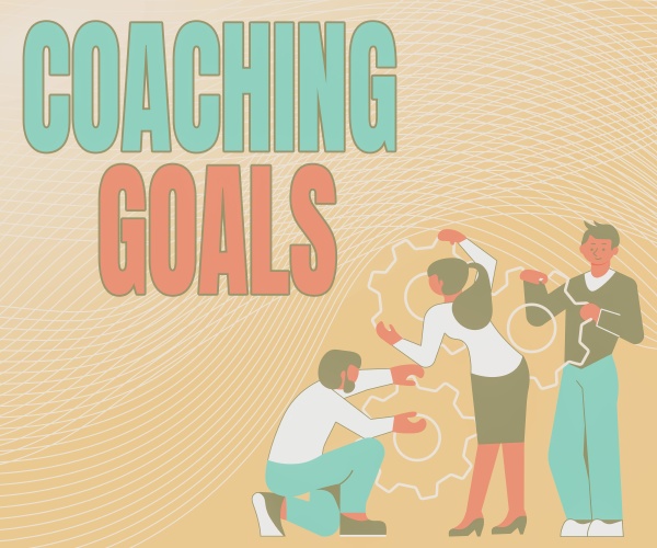 text sign showing coaching goals