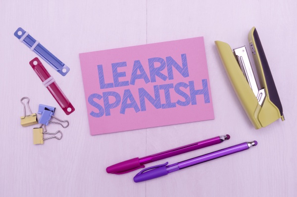 conceptual display learn spanish business