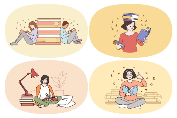 learning from books and education concept