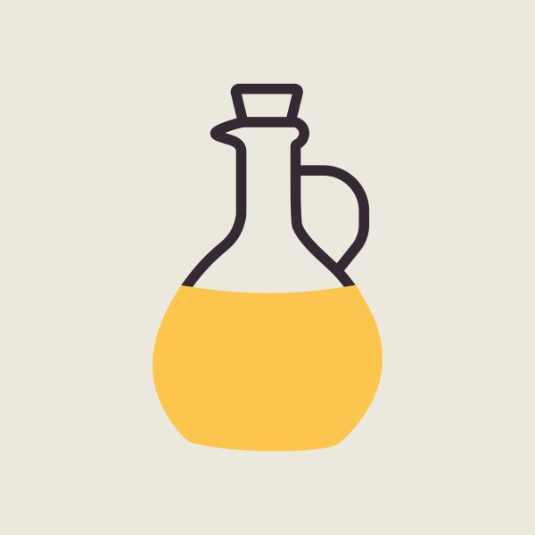 olive oil glass jug pitcher vector