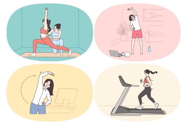 sport at work and gym concept