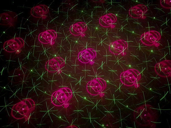 beautiful shot of laser lights with