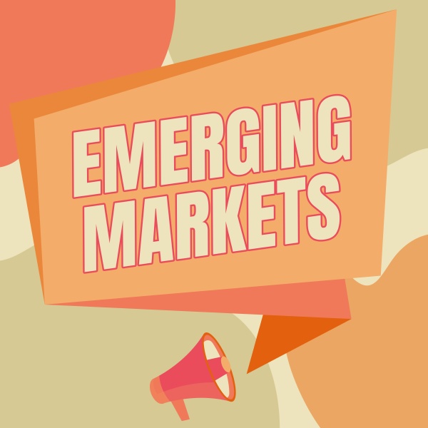 hand writing sign emerging markets
