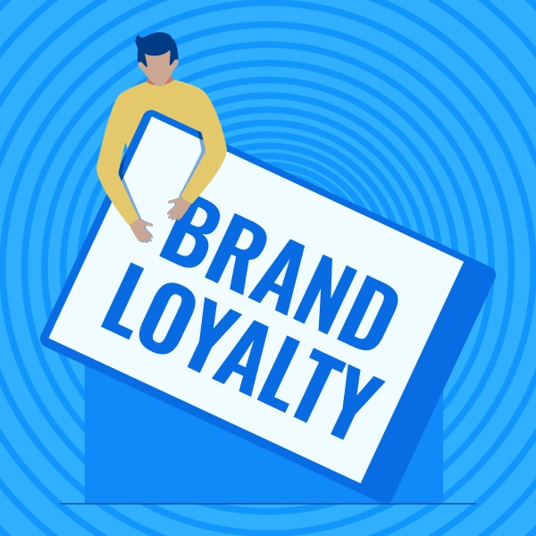 text caption presenting brand loyalty