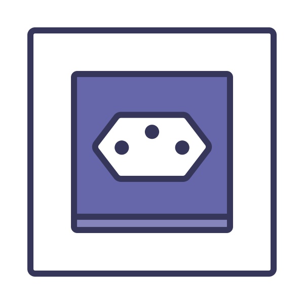 swiss electrical socket icon