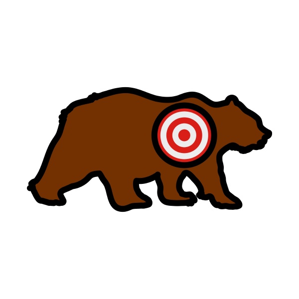 icon of bear silhouette with target
