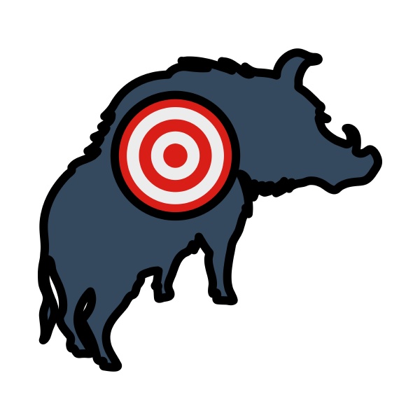 icon of boar silhouette with target