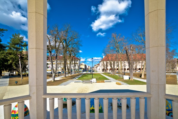 town of bjelovar central square view
