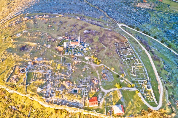 aerial view of bribirska glavica historic