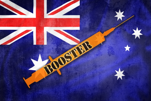 australia grunge flag illustration with booster