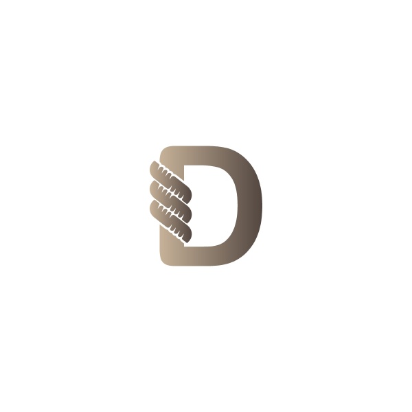 letter d wrapped in rope icon