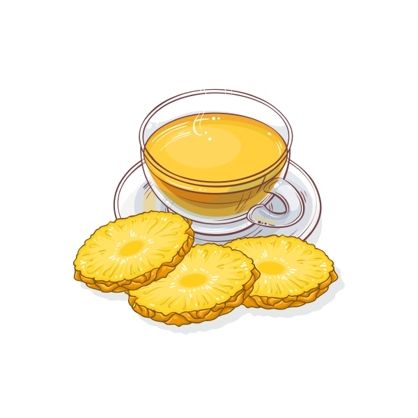 pineapple tea illustration