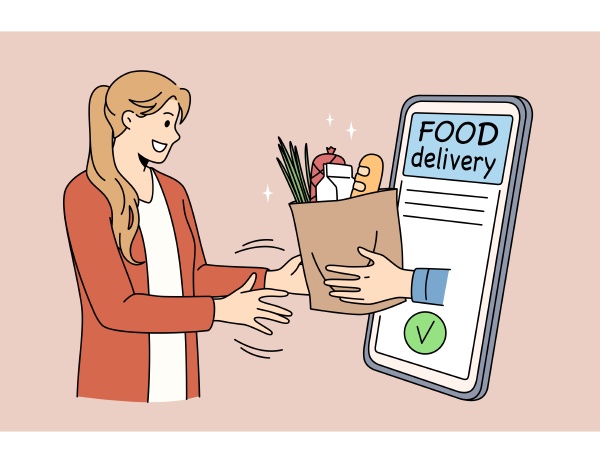 food delivery service to home concept