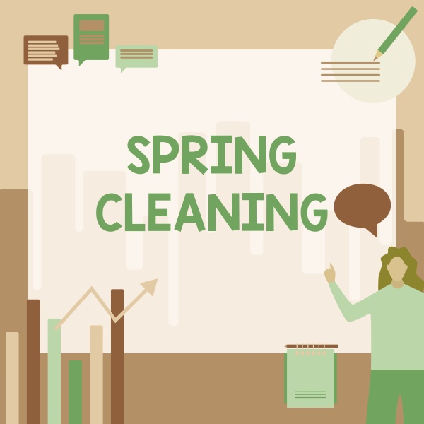sign displaying spring cleaning business