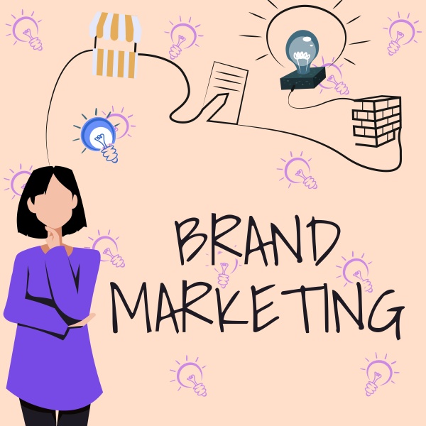sign displaying brand marketing business