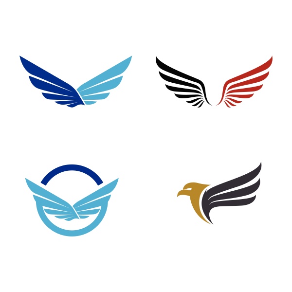 wing logo template vector icon