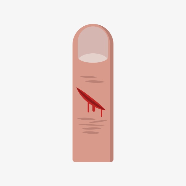 bleeding human finger vector icon