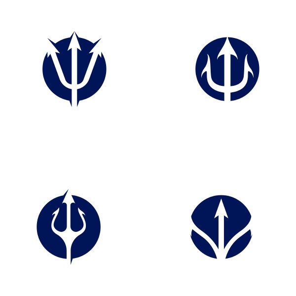 trident logo template vector icons