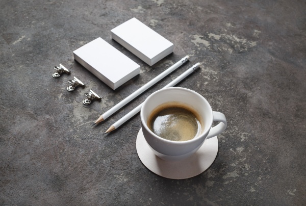 coffee cup stationery