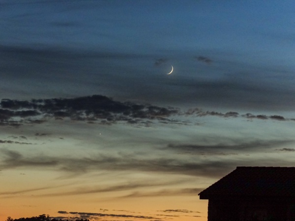 the moon and venus