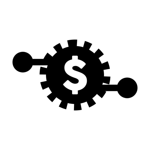 digital dollar icon vector currency symbol
