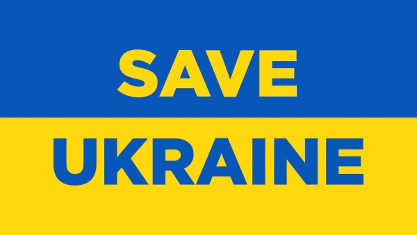 save ukraine concept during invasion in
