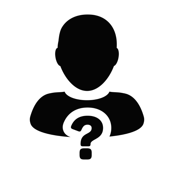 question mark icon vector male person