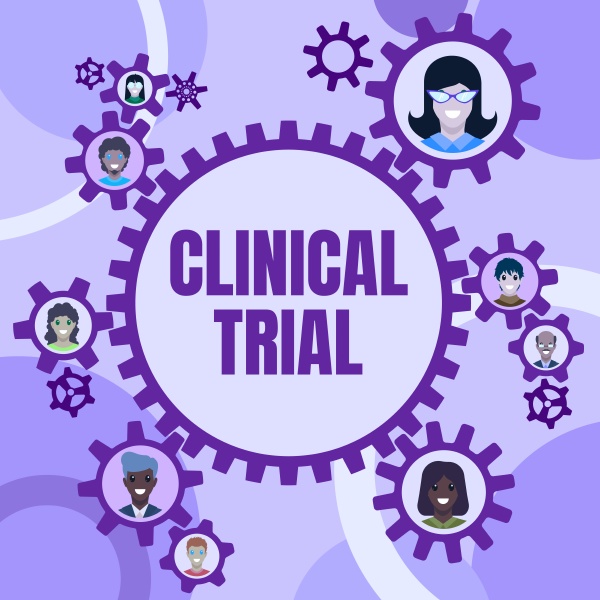 writing displaying text clinical trial