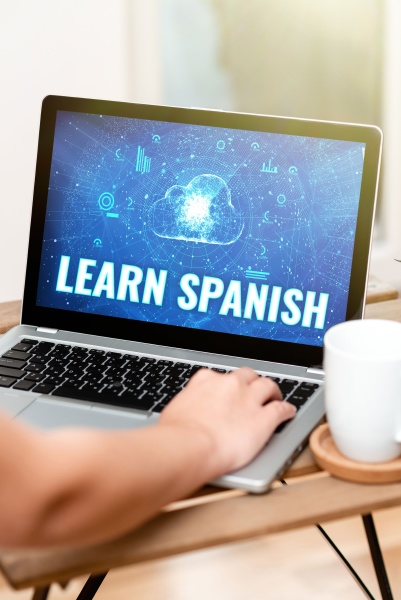 conceptual display learn spanish word