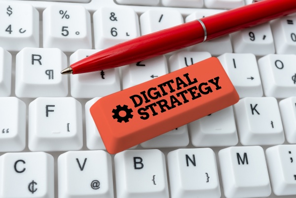 handwriting text digital strategy business